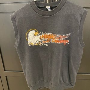 Vintage Harley Davidson cutoff sweatshirt. Size xl